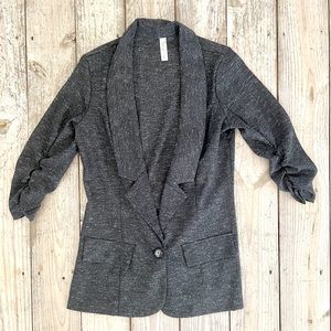 Lovely Day Dark Gray Blazer 3/4 Sleeves